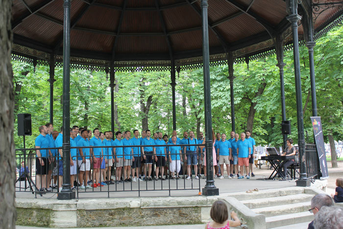 Vi var så heldige at løbe ind i en friluftskoncert i Jardin du Luxembourg. Det var flere forskellige mandskor, der sang, og det gjorde de godt.