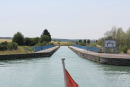 Troussey akvædukten, hvor Canal de la Marne au Rhin (Ouest) bliver ført over Meuse floden. Akvædukten er 60 meter lang.  
