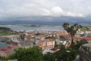 Der er en flot udsigt ud over Baiona, oppe fra Blessed Virgin in the Rock.