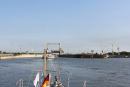 Vi nærmer os Uelzen slusen på Elbe-Seitenkanalen. Der er ikke mange sluser på den kanal, men til gengæld er det nogle store sluser. 