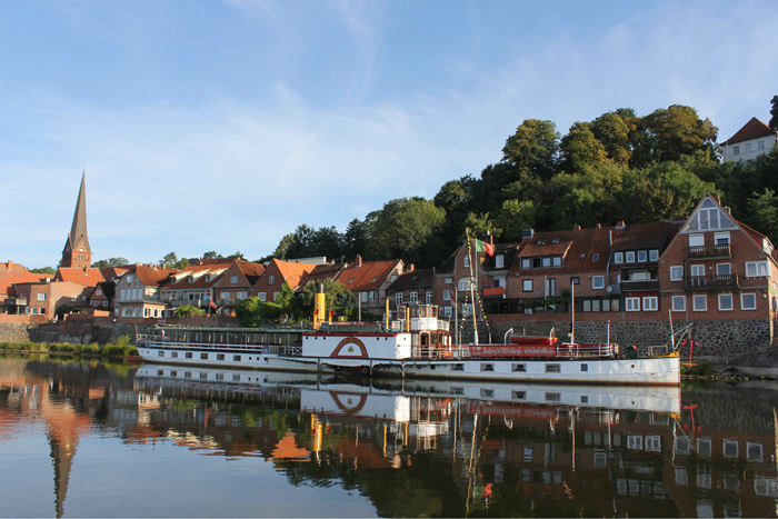 Morgenstemning i Lauenburg. En rigtig nydelig by, der ligger ud til Elben, der hvor Elbe-Lübeck kanalen starter.