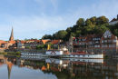 Morgenstemning i Lauenburg. En rigtig nydelig by, der ligger ud til Elben, der hvor Elbe-Lübeck kanalen starter.