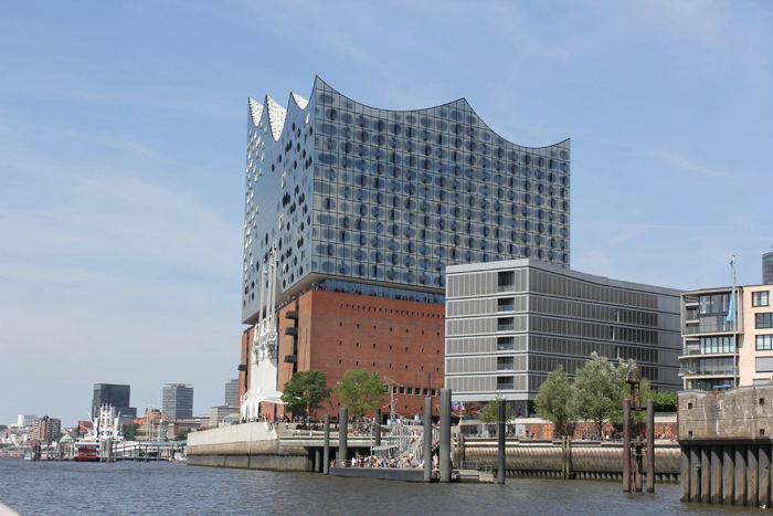 Koncertsal Elbphilhamonie i Hamburg.