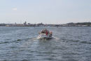 Nausikaa nærmer sig Kolding havn. Det var lidt mærkeligt at sejle ind gennem Kolding Fjord; det føltes, som om vi lige havde sejlet der, selv om det var 11 år siden.  (Foto Jakob)