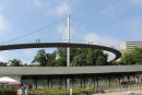 Den flotte gangbro, der fører fra havnen og op til centrum af Sassnitz.