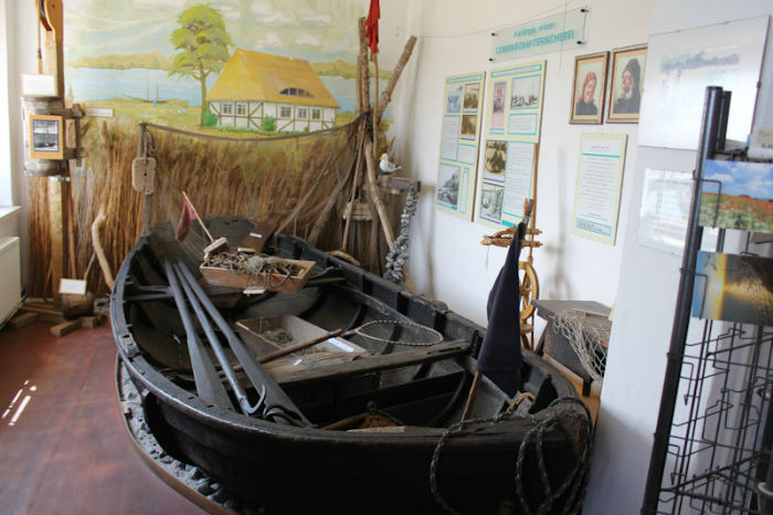 Et parti fra Sassnitzer Fischerei- und Hafenmuseum. Et lille museum, der havde rigtig mange ting udstillet.