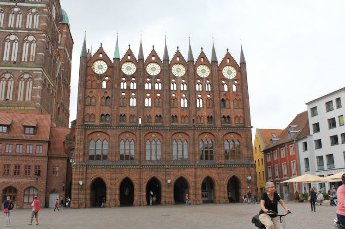 Det gamle rådhus i Stralsund. Stralsund er på UNESCOs liste over Verdenskulturarv.