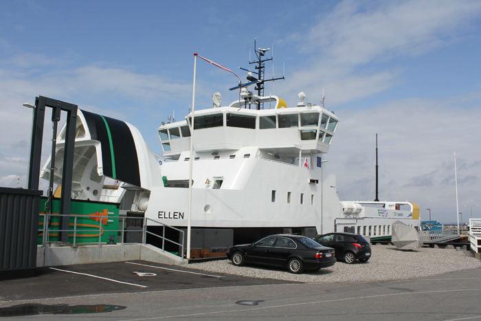 Den nye el-færge, som lige er sat i drift mellem Søby og Fynshav på Als.  