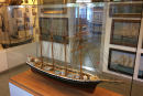 En af de flotte skibsmodeller på Søfartsmuseet i Marstal. De havde flere hundrede modeller udstillet.
