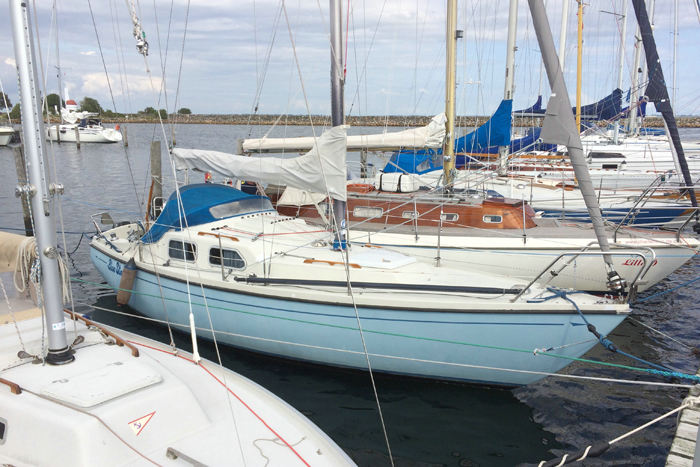 Blue Star i Marstal Havn. Det har engang været vores båd, skipper har selv apteret den i 1977. Den så nydelig ud.