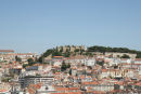 Lissabon set oppe fra udsigtspunktet Miradoura de São Pedro de Alcãntara, der har panoramaudsigt over det østlige Lissabon, tværs over Baixa. 