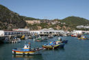De farverige fiskerbåde i havnen i Sesimbra, der har en stor fiskeflåde. Der var for øvrigt fiskekonkurrence, mens vi var der:det gjaldt den største sværdfisk.