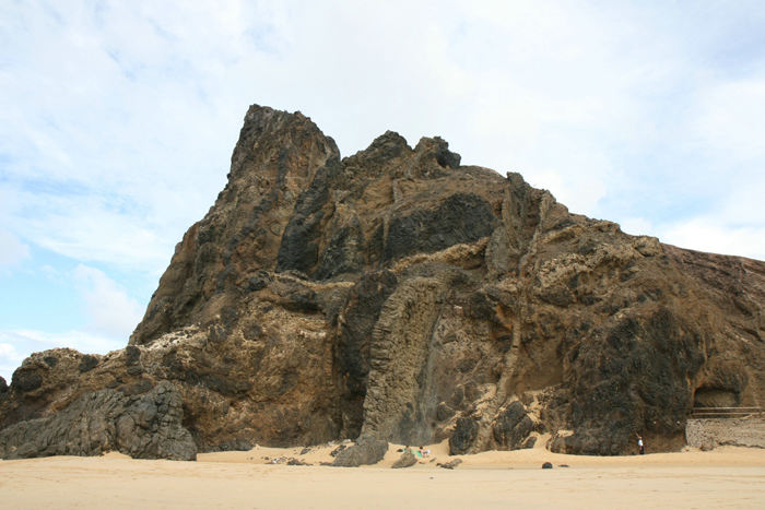 Ponta da Calheta, det sydligste punkt på Porto Santo. Man kunne tydeligt se de forskellige lag af lava m.m.  