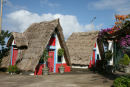 Stråtækte huse i den traditionelle Madeira stil. Her nogle huse i nærheden af Santana, på nordkysten af øen.