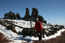 Skipperinden på toppen af La Palma, på Roque de los Muchachas. De sidste par meter kan man ikke bestige; det skulle efter sigende være størknet mudder, så det holder ikke til de mange turister.