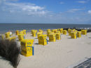 Kysten nord for Cuxhaven er fyldt med feriehoteller og strandene er fyldt med strandkurve, der er meget brugt i Tyskland. Det mindede os meget om de Frisiske øer, som vi besøgte i 2002.