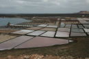 Et vue ud over Salinas de Janubio, et saltindvindingsanlæg på Lanzarote, der stadig er i brug. Der produceres ca. 1 ton salt om dagen.